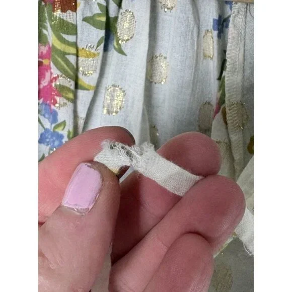 LOVE THE LABEL Womens L Floral Print Oversize Tunic Blouse Top Anthropologie - Picture 8 of 8